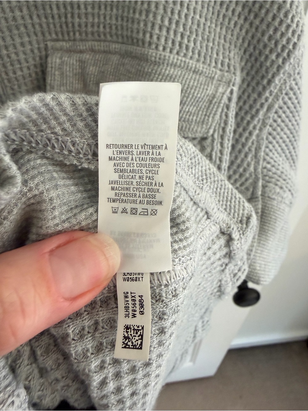Aerie Gray Waffle Knit Button Front Shacket Overshirt XS - Picture 4 of 5